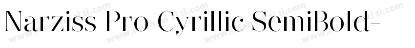 Narziss Pro Cyrillic SemiBold字体转换